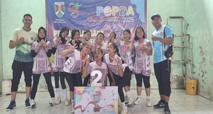 SELAMAT TIM BOLA VOLI PUTRI SMK NEGERI 3 MAGELANG RAIH JUARA 2 PADA PEKAN OLAH RAGA PELAJAR (POPDA) KOTA MAGELANG